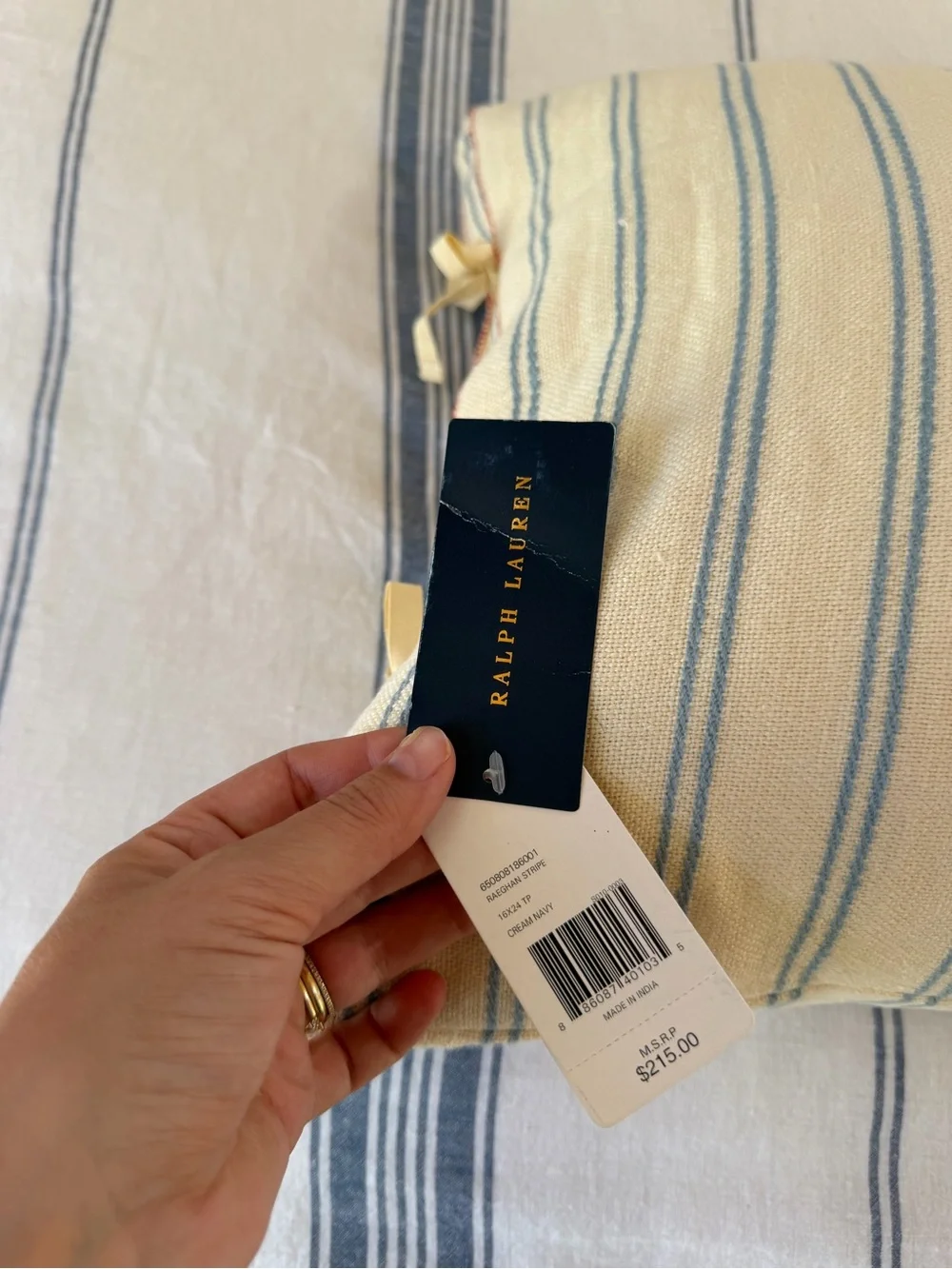 Ralph Lauren 16 x 24 Striped Throw Pillow